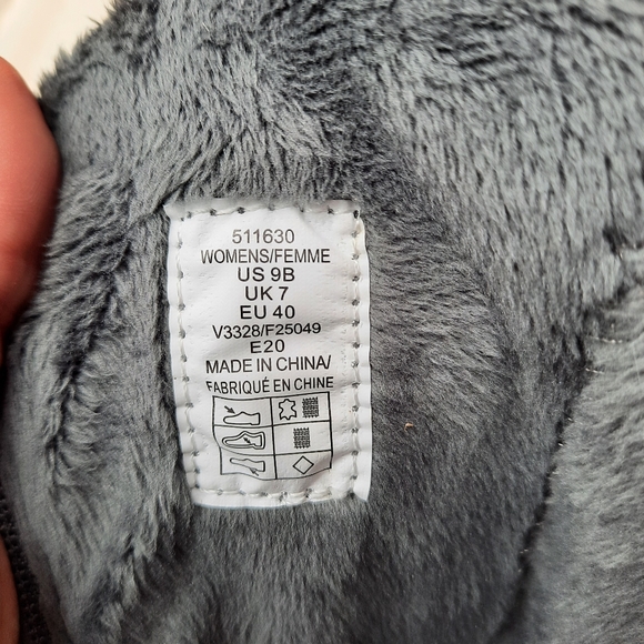 Lands End Quilted Boots Insulated Warm Mid Calf Snow Winter Boot Gray 9 - Picture 12 of 14